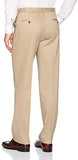 Haggar Men's Premium No-Iron Expandable-Waist Plain-Front Pant