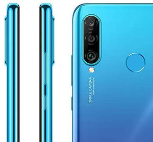 Huawei P30 Lite (128GB, 4GB RAM) 6.15" Display, AI Triple Camera, Dual SIM Global GSM Factory Unlocked MAR-LX3A - International Version, No Warranty (Peacock Blue)