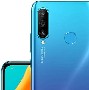 Huawei P30 Lite (128GB, 4GB RAM) 6.15" Display, AI Triple Camera, Dual SIM Global GSM Factory Unlocked MAR-LX3A - International Version, No Warranty (Peacock Blue)