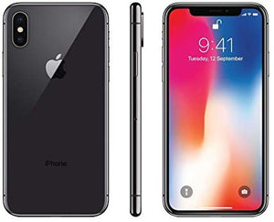 Apple iPhone X, 64GB, Space Gray - Fully Unlocked (Renewed)