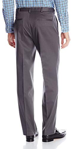 Haggar Men's Premium No-Iron Expandable-Waist Plain-Front Pant