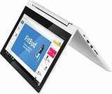 Lenovo Chromebook C330 2-in-1 Convertible Laptop, 11.6-Inch HD (1366 x 768) IPS Display, MediaTek MT8173C Processor, 4GB LPDDR3, 64 GB eMMC, Chrome OS, 81HY0000US, Blizzard White