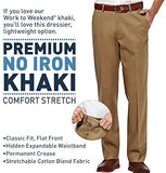 Haggar Men's Premium No-Iron Expandable-Waist Plain-Front Pant